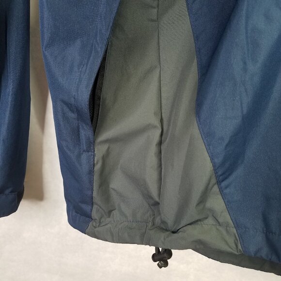 Frogg Toggs Jacket Men L Blue Gray Nylon Hooded Full Zip Rain Coat Windbreaker - Picture 11 of 16